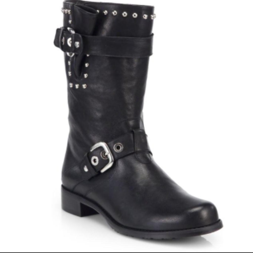 Stuart Weitzman Trotter Studded Moto boot